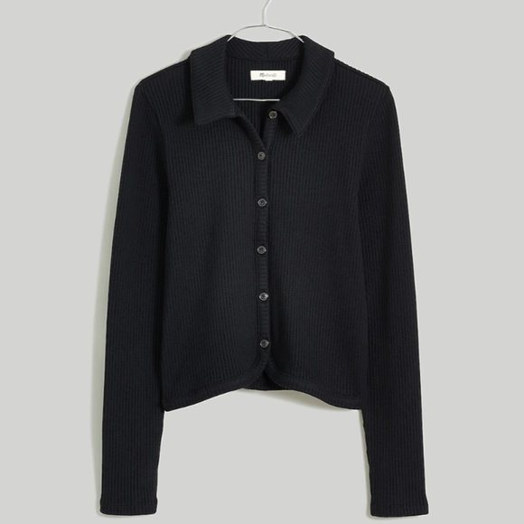 Madewell Sweaters - Mdwll Curved-Hem Polo Cardigan Tee $58